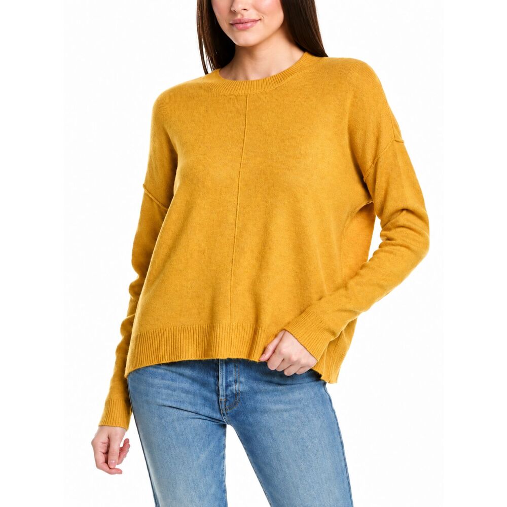 Ady P Mustard Yellow Oversized Sweater Size Medium Crew Neck
